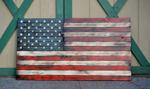 Rustic Red, White and Blue- Show - Torched Timber