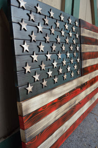 Rustic Red, White and Blue- Show - Torched Timber