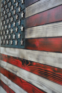 Rustic Red, White and Blue- Show - Torched Timber