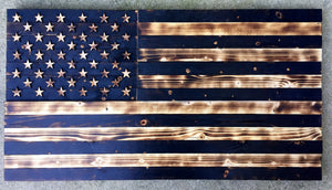 Rustic Wooden Flag- Show - Torched Timber