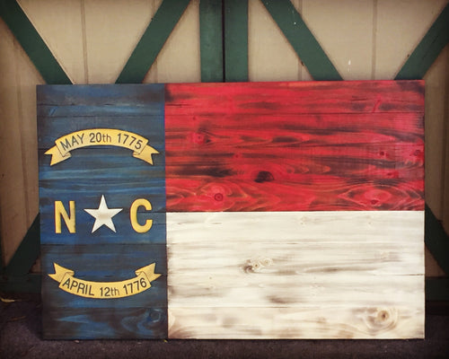 North Carolina State Flag - Torched Timber