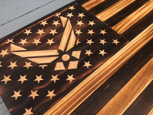 US Airforce Rustic Flag