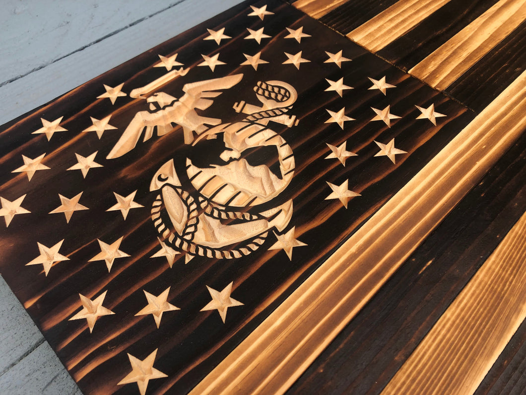 US Marine Rustic Flag